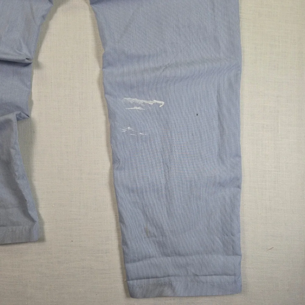 VTG Arnold Palmer Seersucker Pants Men 34 Blue White Striped Distressed Golf USA